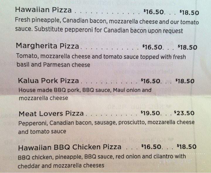Ohana Grill & Bar - Lahaina, HI menu_pic