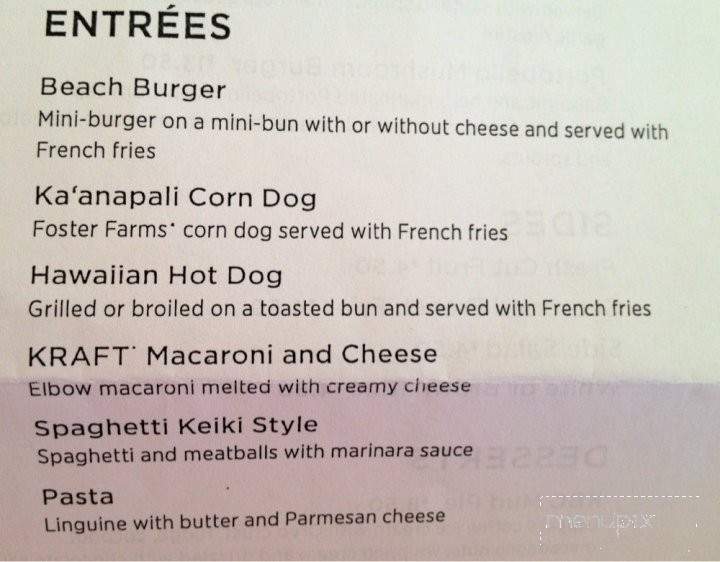 Ohana Grill & Bar - Lahaina, HI menu_pic