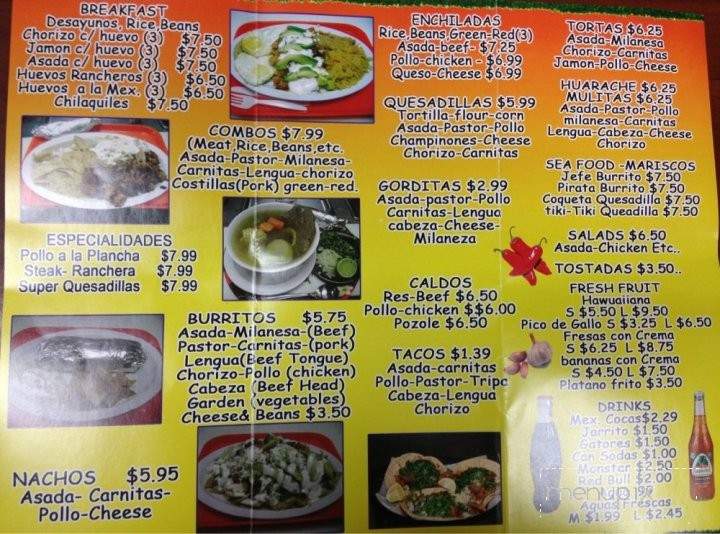 Taqueria Las Alondras - Lake Forest, CA menu_pic