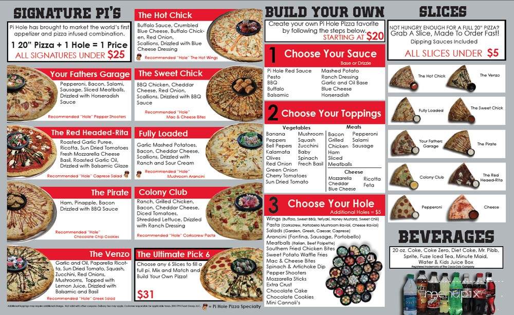 Pi Pizza - Lake Mary, FL menu_pic