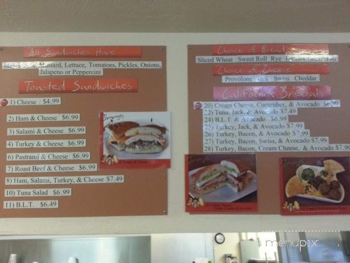 Jimmy's Deli - Lakeport, CA menu_pic