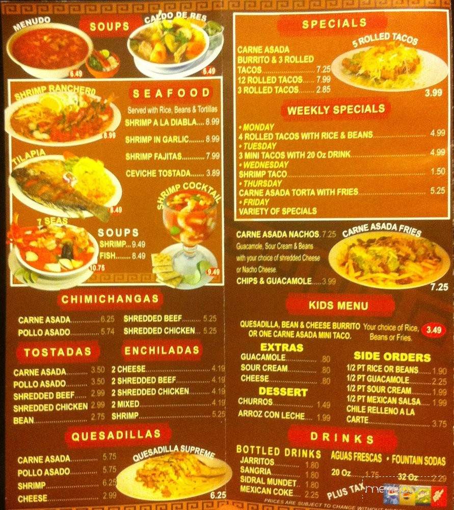 La Lomita Mexican Grill - Lakeside, CA menu_pic