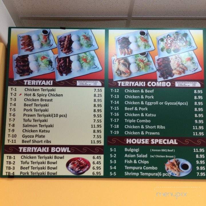 N-Joy Teriyaki - Lakewood, WA menu_pic