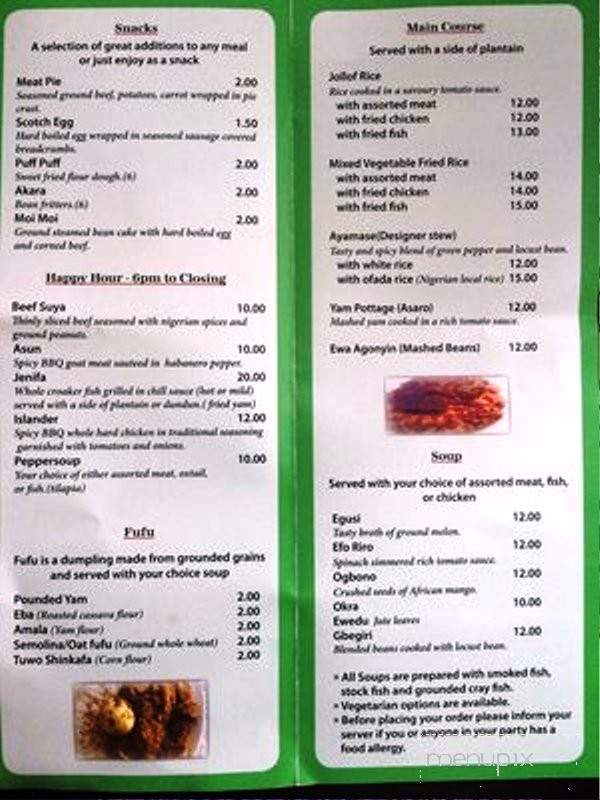 Faaji Restaurant - Lansdowne, PA menu_pic