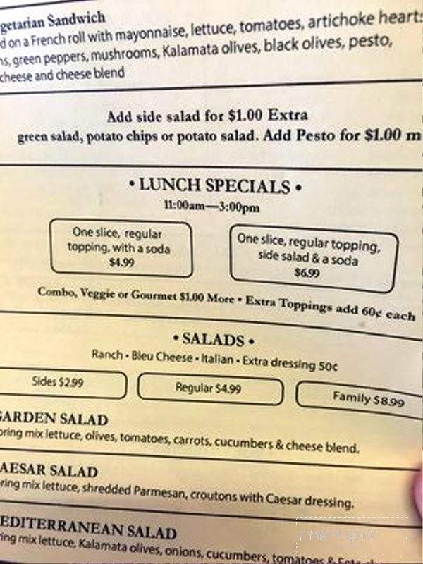 Pizza Gourmet - Las Vegas, NV menu_pic