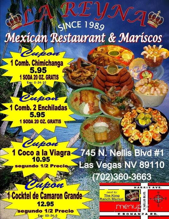 La Reyna Mexican Restaurant - Las Vegas, NV menu_pic