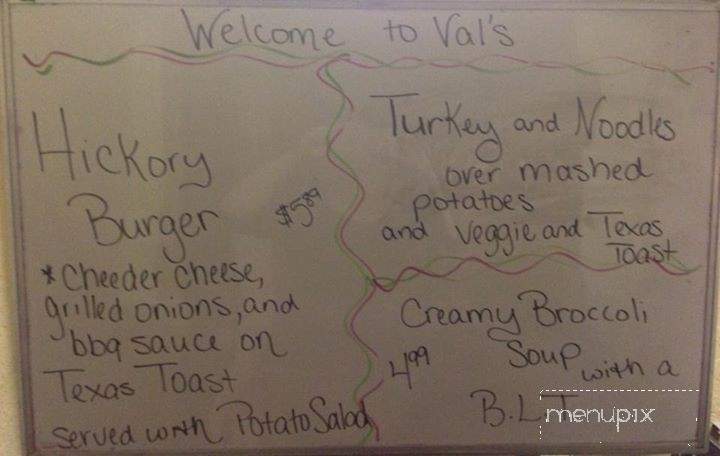 Val's - Laurie, MO menu_pic