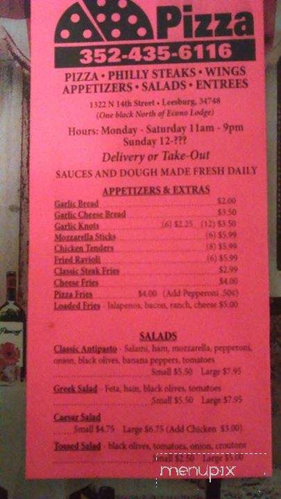 Bada Bing Pizza - Leesburg, FL menu_pic