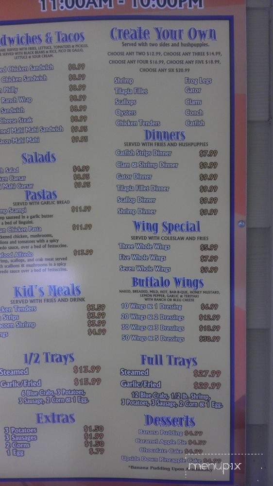 Coast 2 Coast Seafood - Leesburg, FL menu_pic