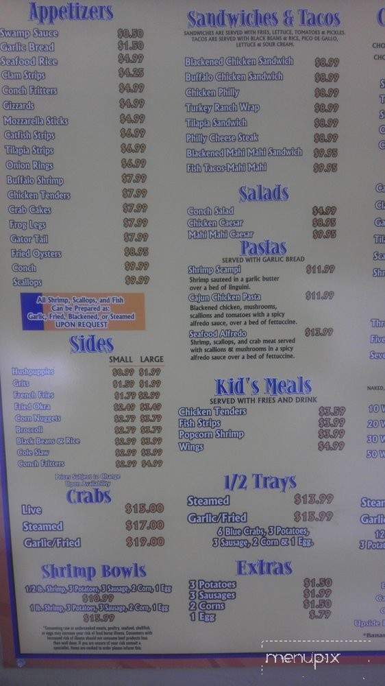 Coast 2 Coast Seafood - Leesburg, FL menu_pic