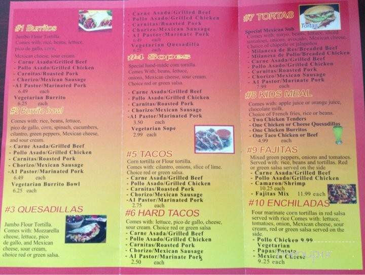 Adobo Mexican Grill - Linthicum Heights, MD menu_pic