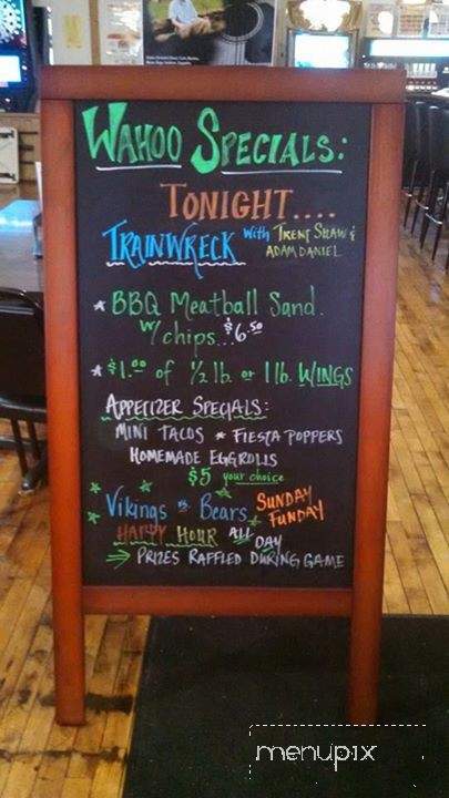 Wahoo's Bar & Grill - Litchfield, MN menu_pic