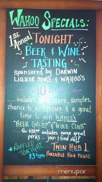 Wahoo's Bar & Grill - Litchfield, MN menu_pic