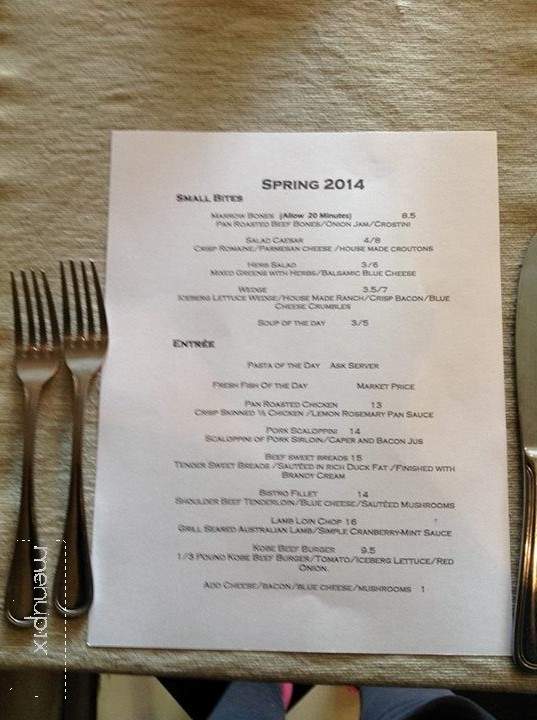 Zin Bistro - Lodi, CA menu_pic
