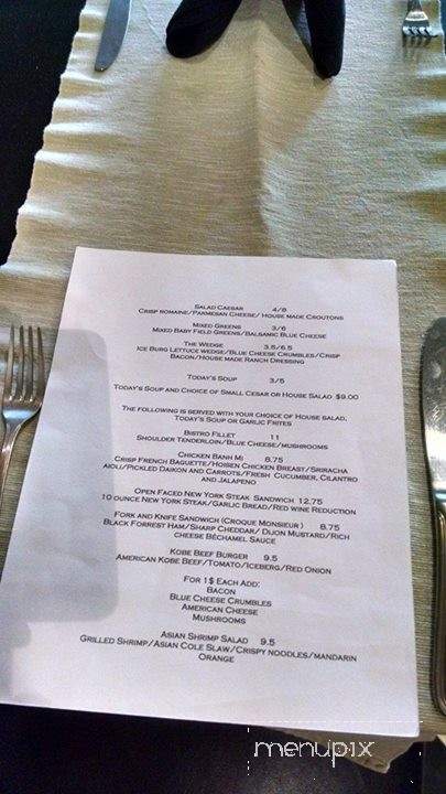 Zin Bistro - Lodi, CA menu_pic