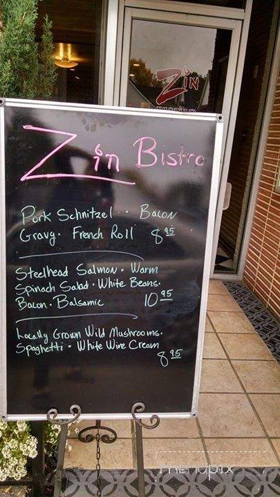 Zin Bistro - Lodi, CA menu_pic