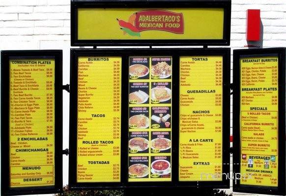 Adalber Tacos - Lodi, CA menu_pic