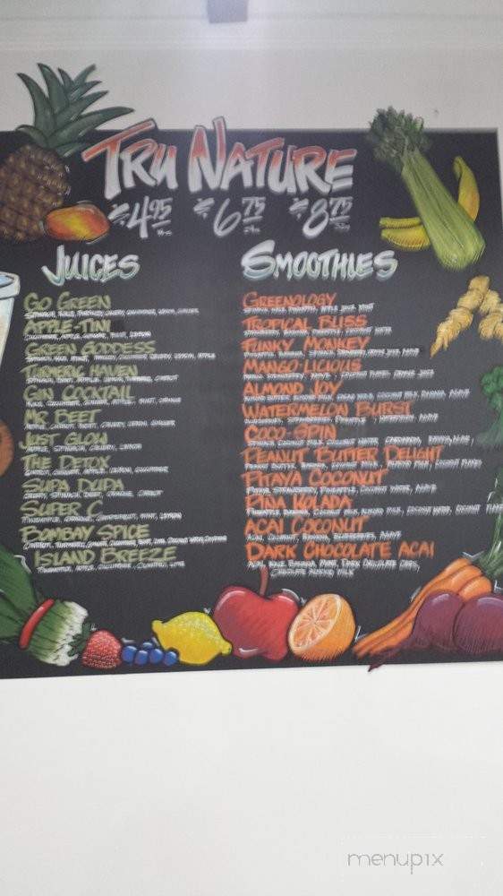 Tru Nature Juice Bar - Long Beach, CA menu_pic