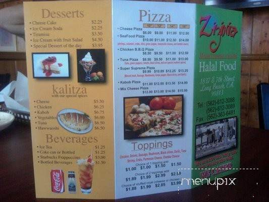 Zizinia - Long Beach, CA menu_pic