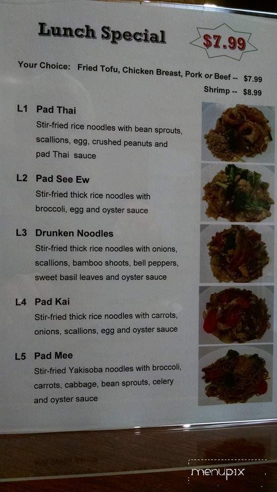 Malai Thai Restaurant - Long Beach, WA menu_pic