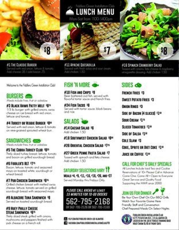 Fiddler's Green - Los Alamitos, CA menu_pic