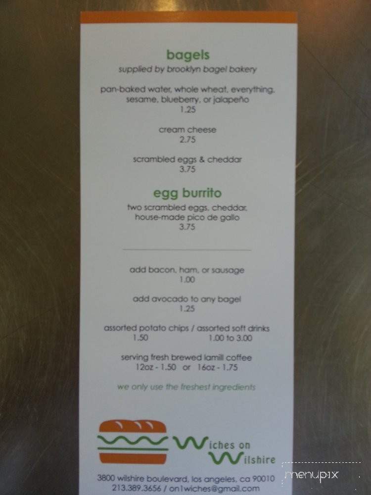 Wiches on Wilshire - Los Angeles, CA menu_pic