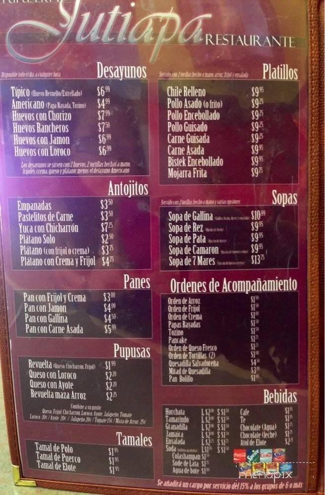 Pupuseria Jutiapa - Los Angeles, CA menu_pic