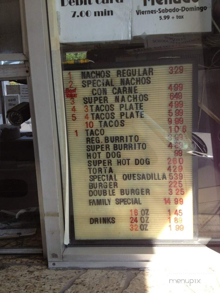Sam's Tacos - Los Angeles, CA menu_pic