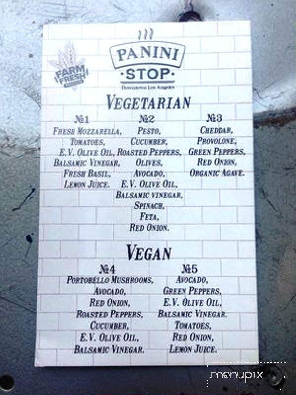 Panini Stop - Los Angeles, CA menu_pic