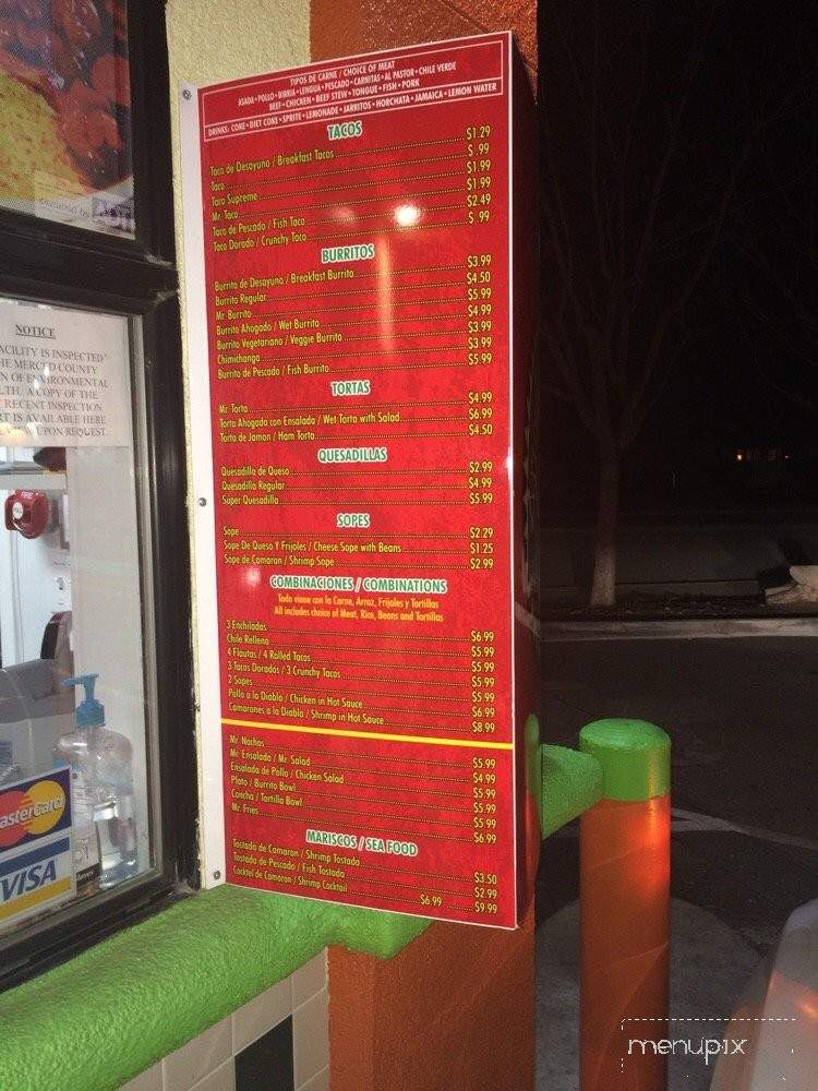 Mr. Taco - Los Banos, CA menu_pic