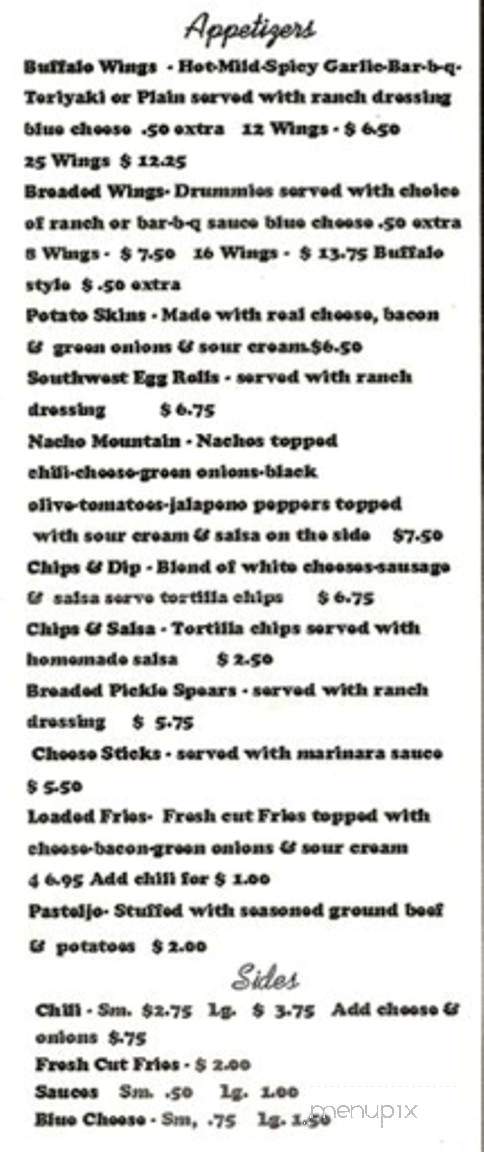 New Direction Bar & Grill - Louisville, KY menu_pic