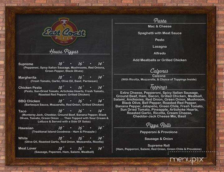 East Coast Pizza - Loveland, CO menu_pic