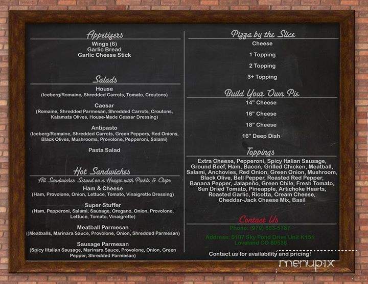 East Coast Pizza - Loveland, CO menu_pic