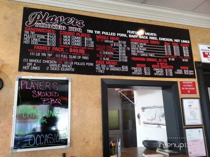 Players Smoked BBQ - Madera, CA menu_pic