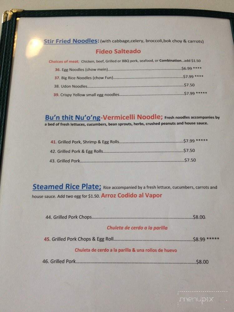 Phodera - Madera, CA menu_pic