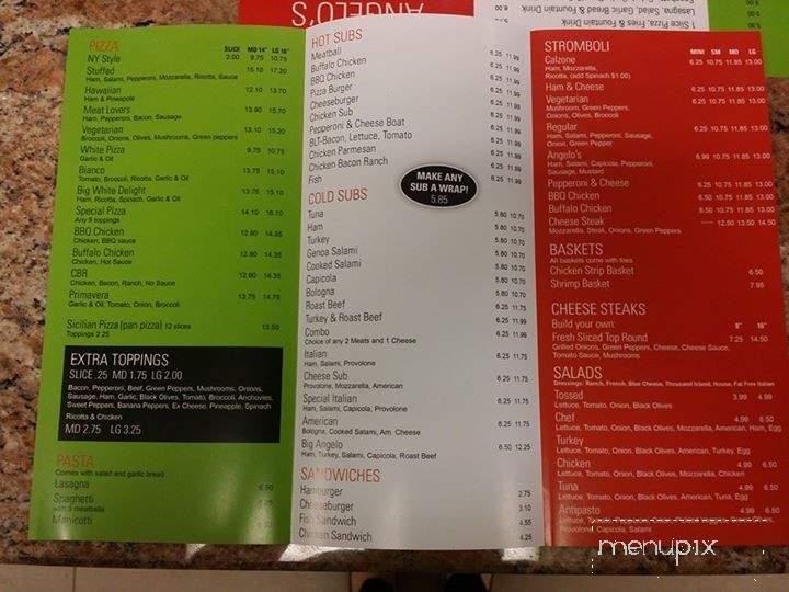 Angelo's Pizza & Subs - Manchester, PA menu_pic