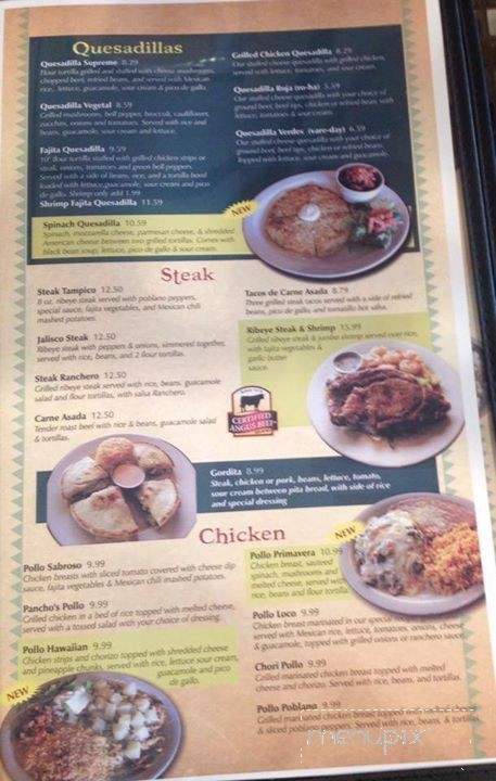 Los 3 Mayas - Mansfield, OH menu_pic