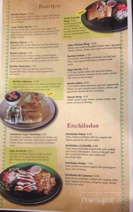 Los 3 Mayas - Mansfield, OH menu_pic