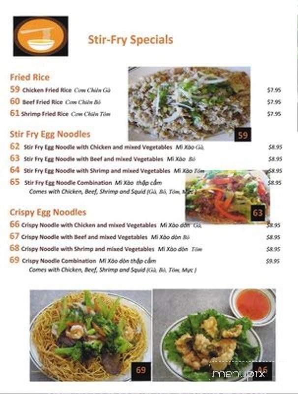 Saigon Town Noodle - Manteca, CA menu_pic