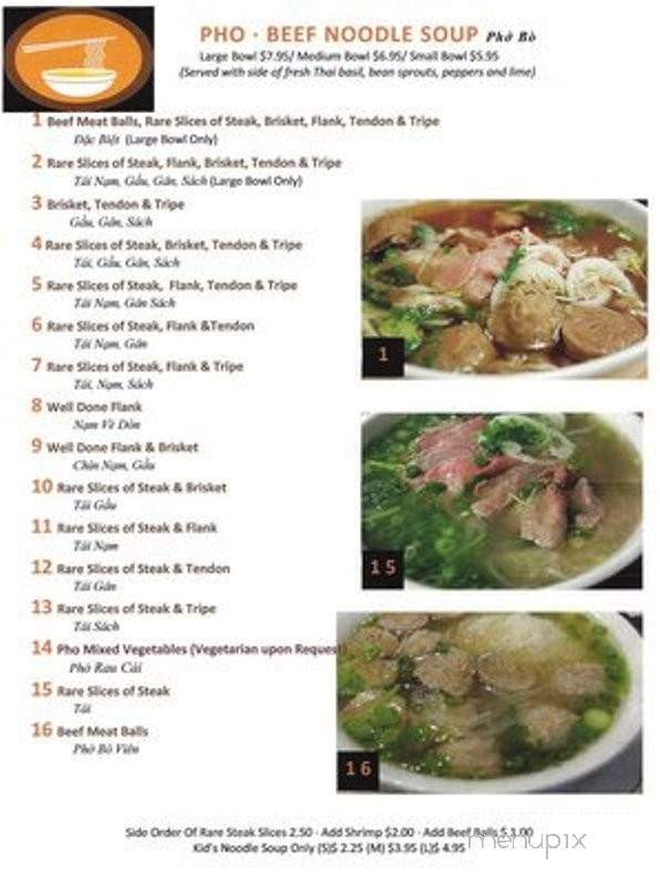 Saigon Town Noodle - Manteca, CA menu_pic