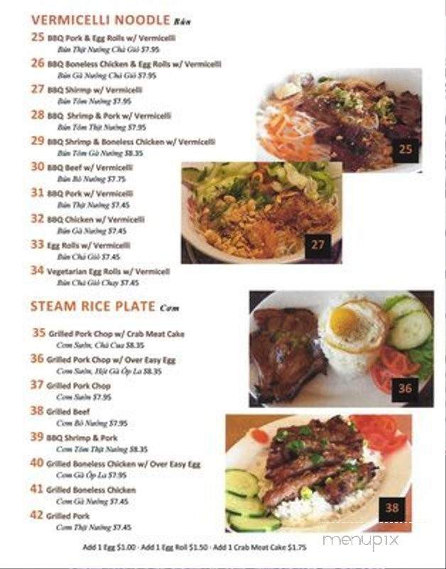 Saigon Town Noodle - Manteca, CA menu_pic