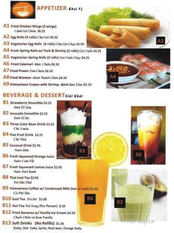 Saigon Town Noodle - Manteca, CA menu_pic