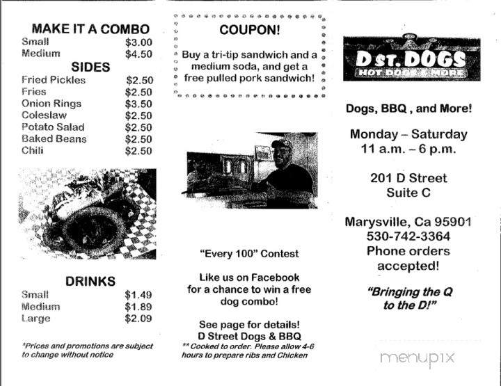 /380323061/D-Street-Dogs-Menu-Marysville-CA - Marysville, CA