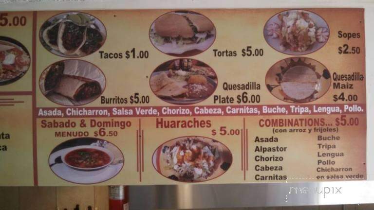 Taqueria Noa Noa - Maywood, CA menu_pic
