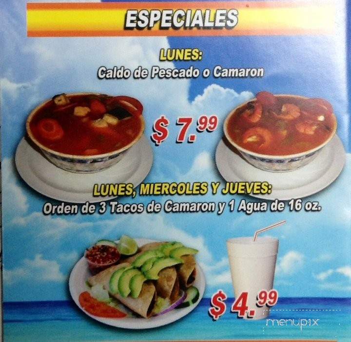 Fiesta Del Mar Restaurant - Maywood, CA menu_pic