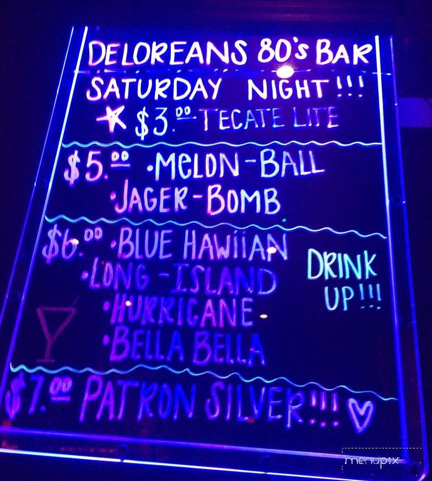 Deloreans - McAllen, TX menu_pic