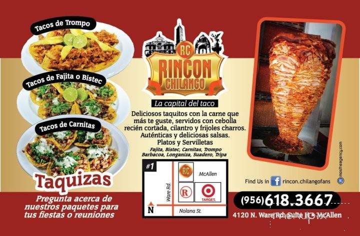 Rincon Chilango - McAllen, TX menu_pic