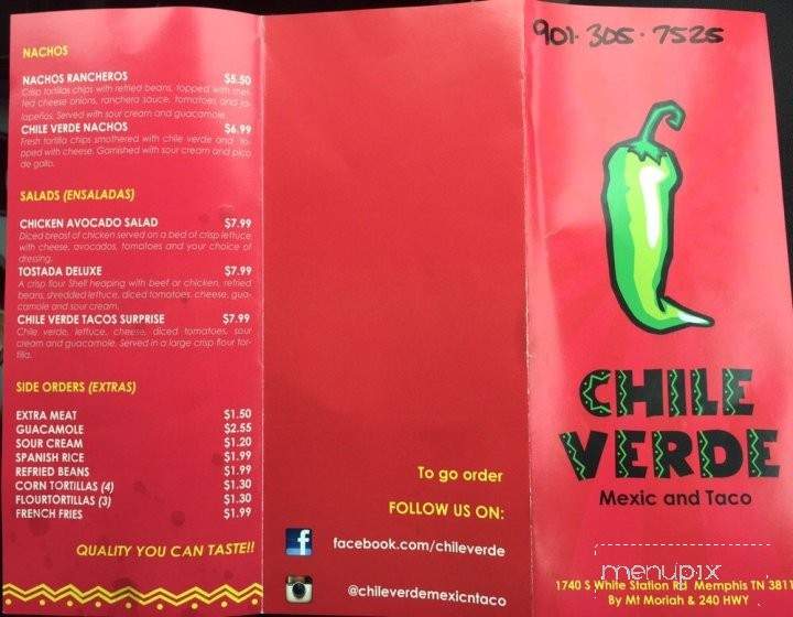 Chile Verde - Memphis, TN menu_pic