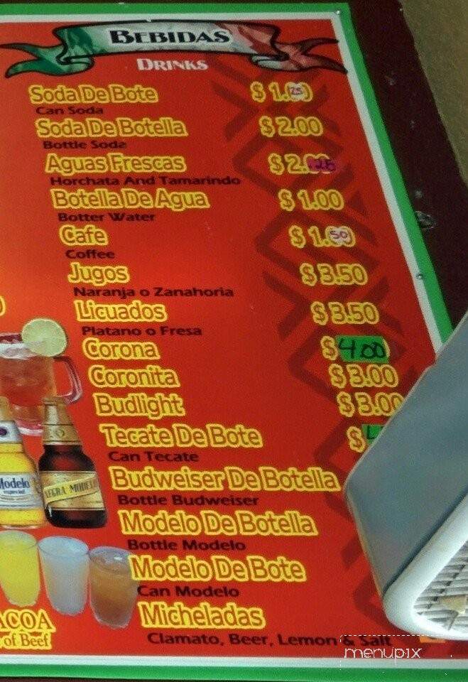 Rincon Tarasco - Menlo Park, CA menu_pic