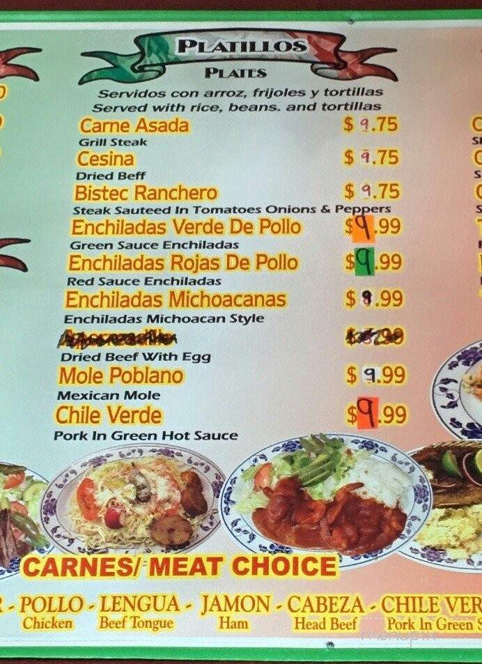 Rincon Tarasco - Menlo Park, CA menu_pic